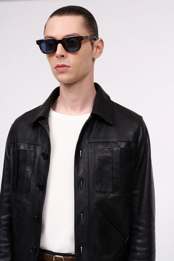 Paul & Joe Veste En Cuir Manches Longues