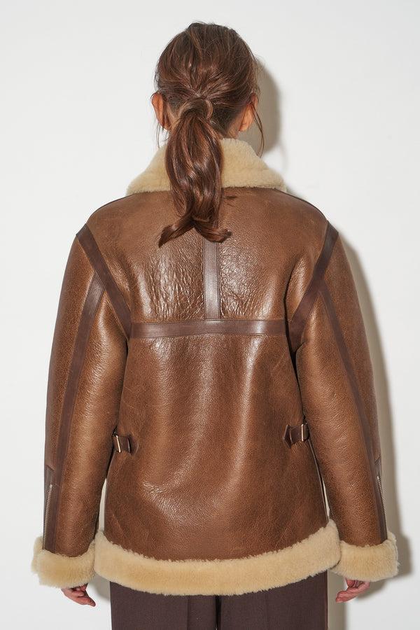 Paul & Joe Peau Lainée Unisexe En Cuir D'agneau Style Bombardier