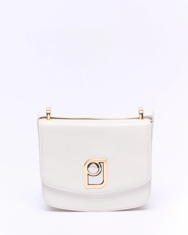 paul & joe Petit sac Jeanne carré en cuir lisse - Blanc