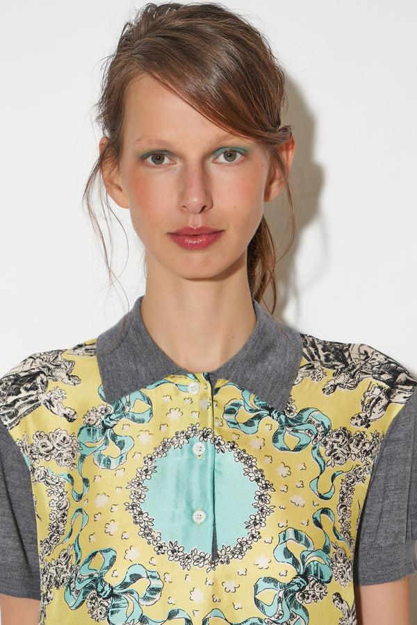 Paul & Joe Polo En Soie Imprimée Et Laine Mérinos Esprit Foulard