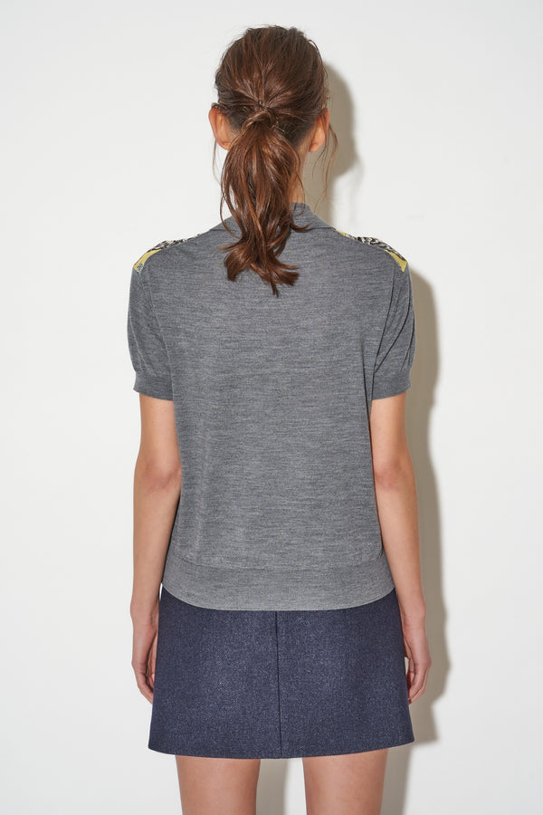 Paul & Joe Polo En Soie Imprimée Et Laine Mérinos Esprit Foulard