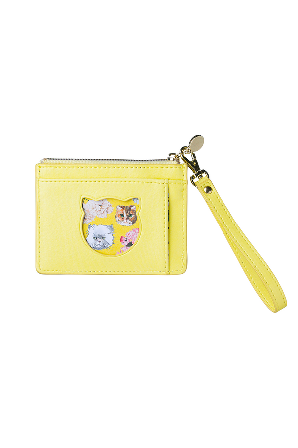 Paul & Joe Porte-cartes Jaune Imprimé Fleurs Et Gipsy