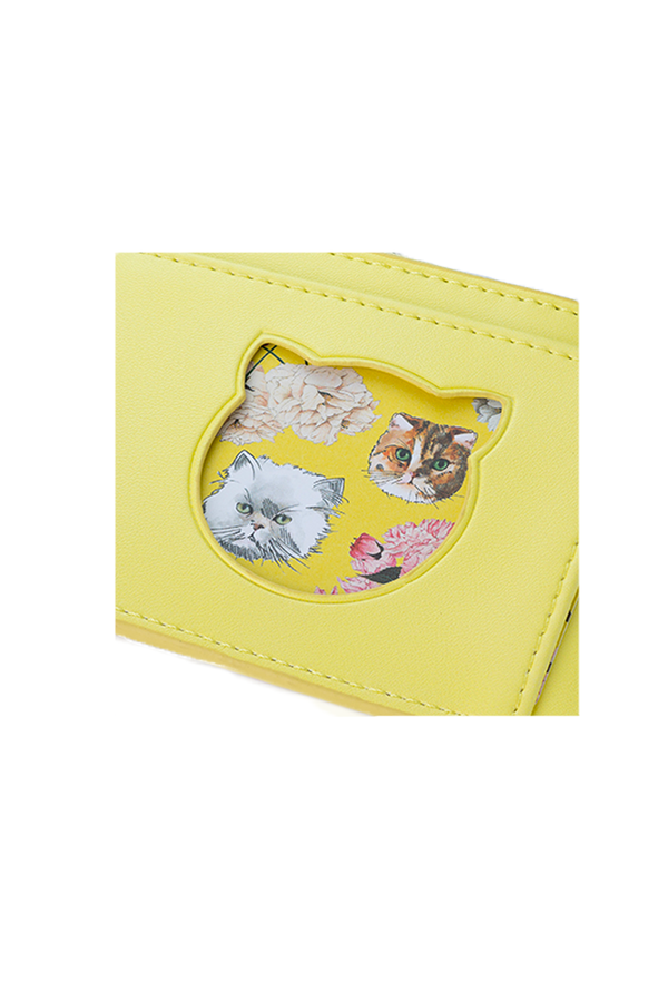 Paul & Joe Porte-cartes Jaune Imprimé Fleurs Et Gipsy