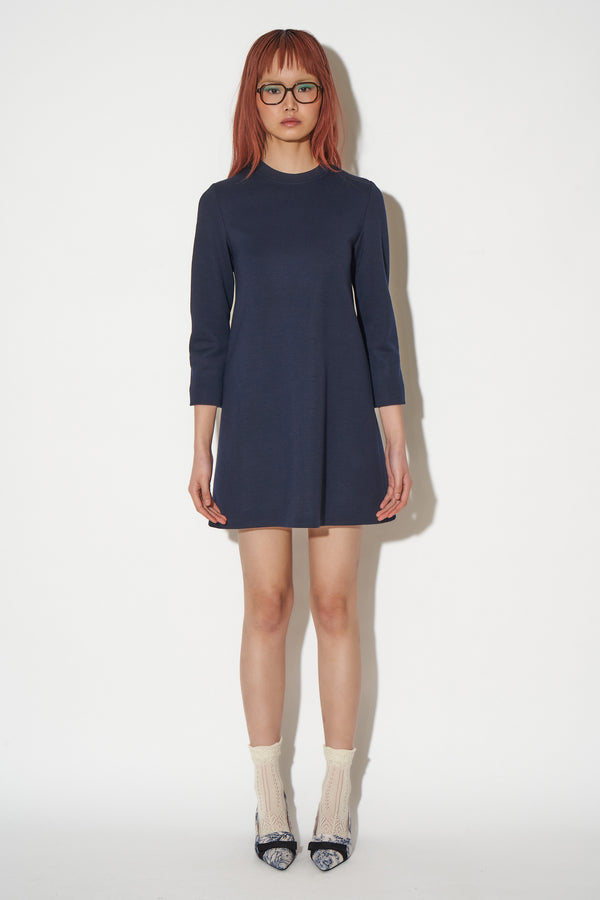 paul & joe Robe courte à col rond en jersey de laine milano