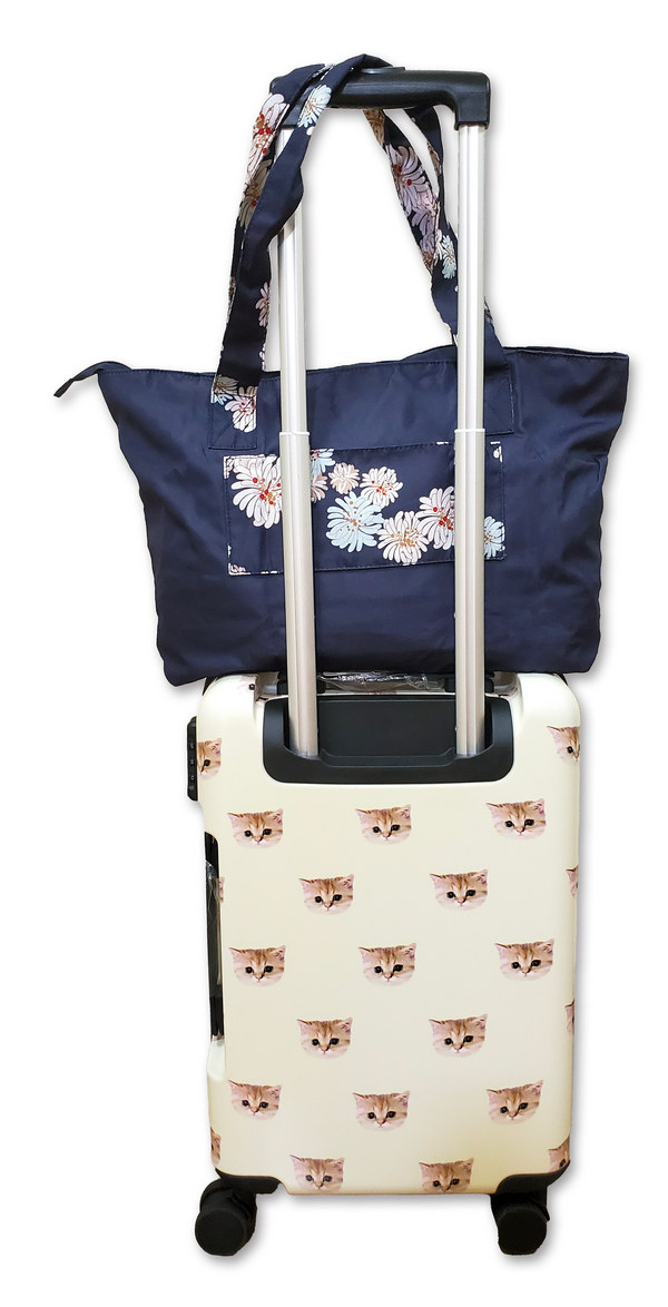 Paul & Joe Sac De Transport Bleu Marine Motifs Chrysanthème