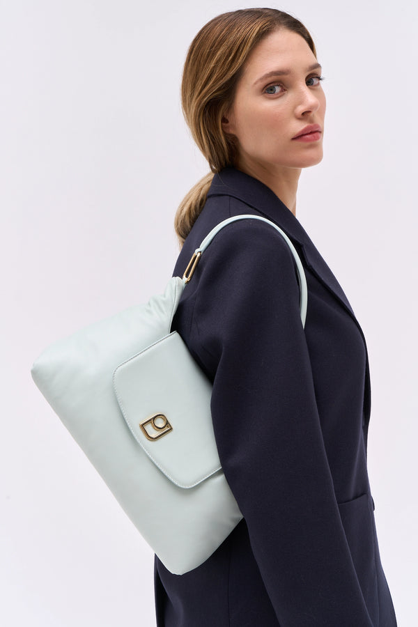 Paul & Joe Sac Porté épaule En Cuir D'agneau - Vert D'eau