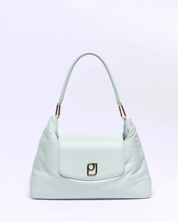 paul & joe Sac porté épaule en cuir d'agneau - Vert D'eau