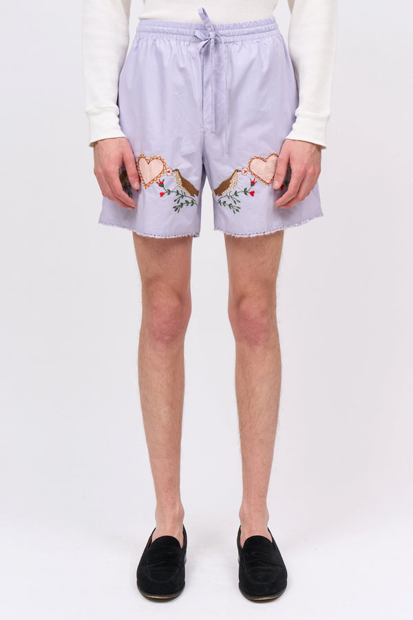Paul & Joe Short Court En Popeline De Coton Brodé à La Main
