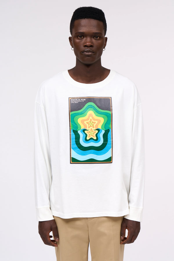 paul & joe Tee-Shirt à manches longues inspiration Cuba 70's