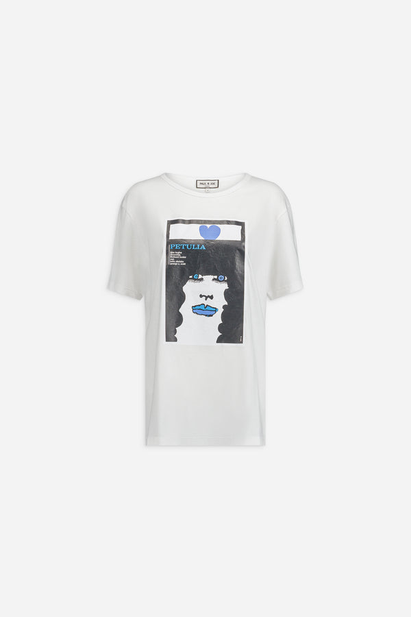 Paul & Joe Tee-Shirt En Jersey De Coton Avec Un Artwork Inspiration Cuba 70's