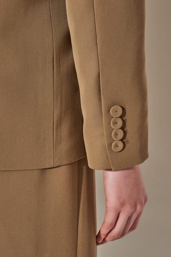 Paul & Joe Veste à La Coupe Droite Double Boutonnage En Grain De Poudre De Laine