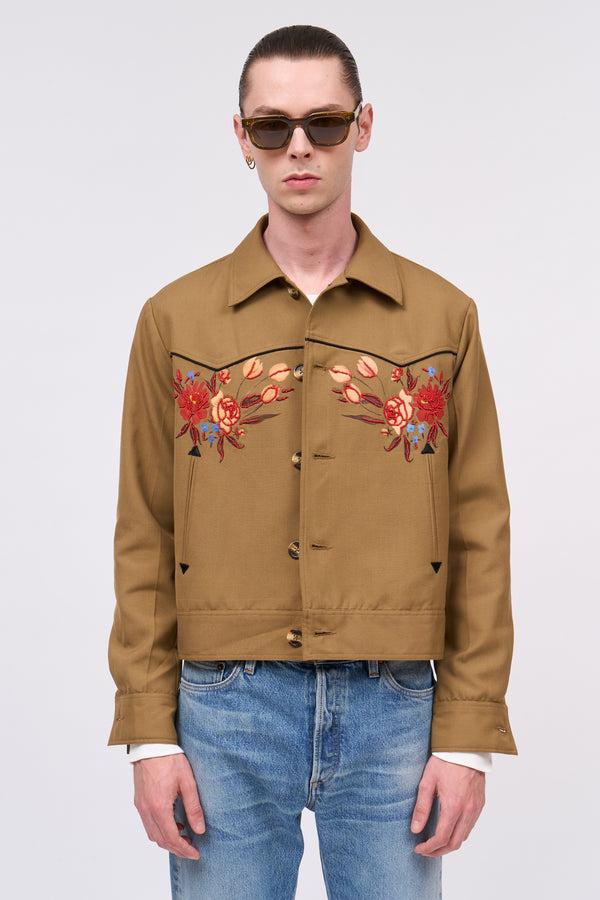 paul & joe Veste avec imprimé peint à la main et broderies
