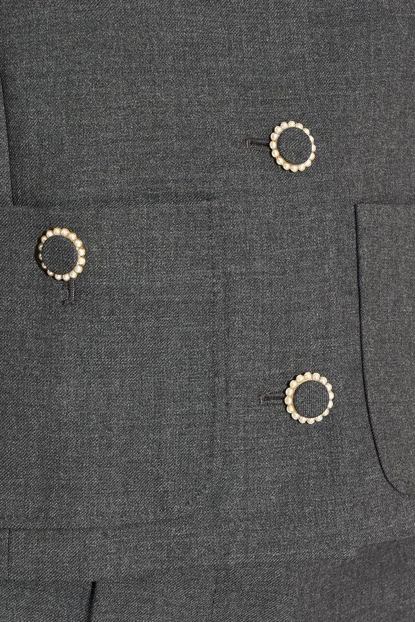 Paul & Joe Veste Courte Col Rond En Laine Et Boutons Bijoux