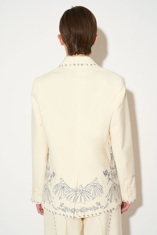 Paul & Joe Veste Tailleur En Laine Vierge à Imprimé Exclusif