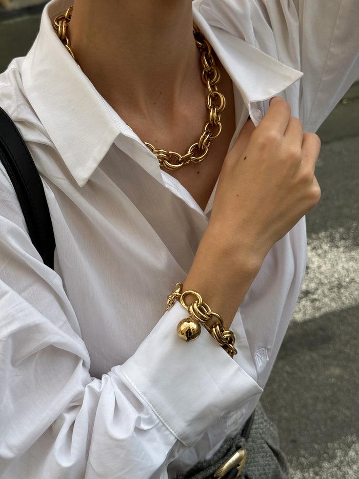 Petite Mendigote Amelia - Bracelet En Laiton Plaqué Or