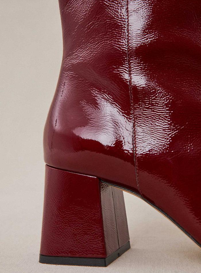 Petite Mendigote Cally - Bottines à Talons Rouge En Cuir