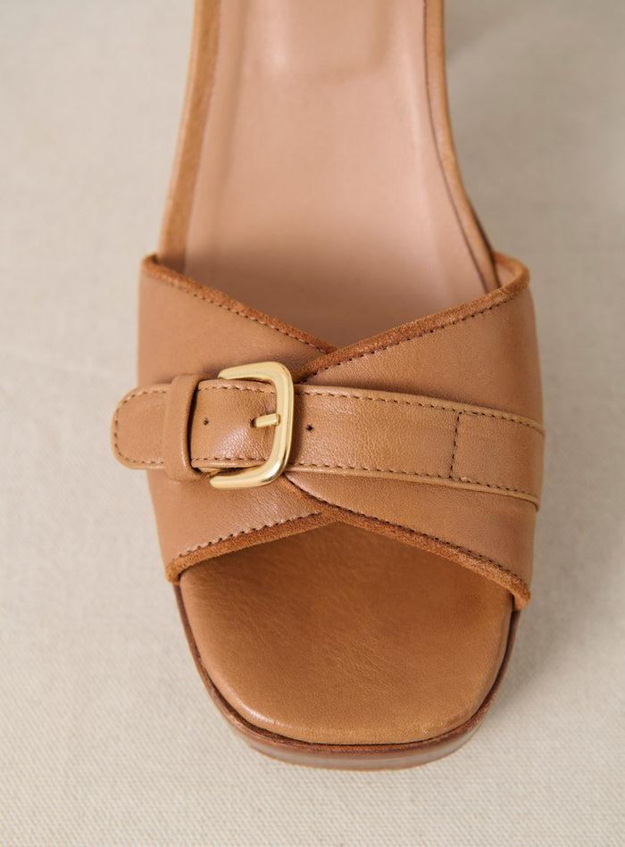 Petite Mendigote Celeste - Sandales à Talons En Cuir Marron
