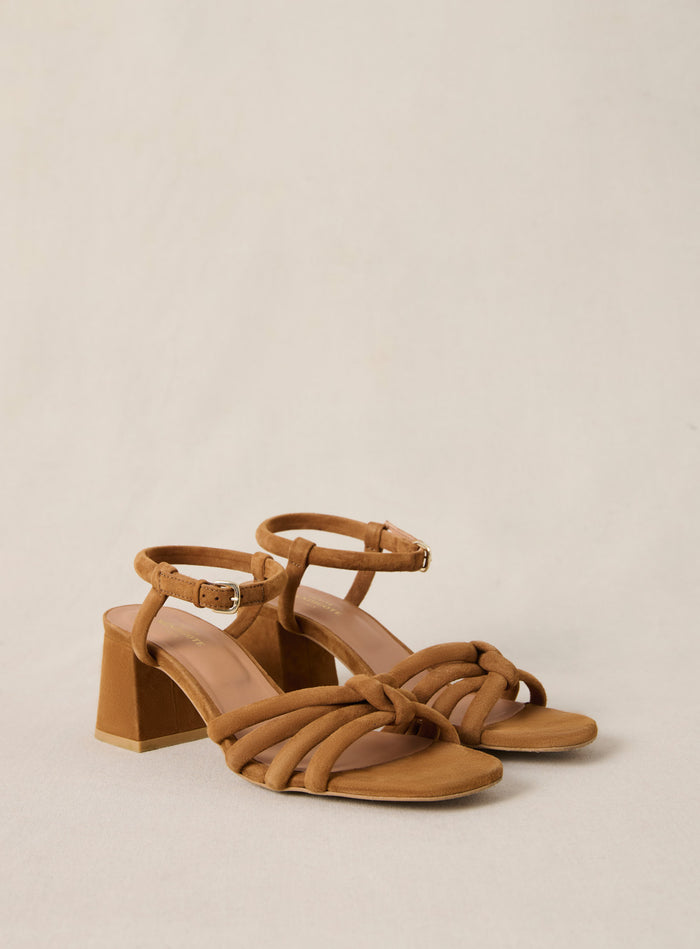 Petite Mendigote Cesar - Sandales à Talons En Cuir Suédé Marron