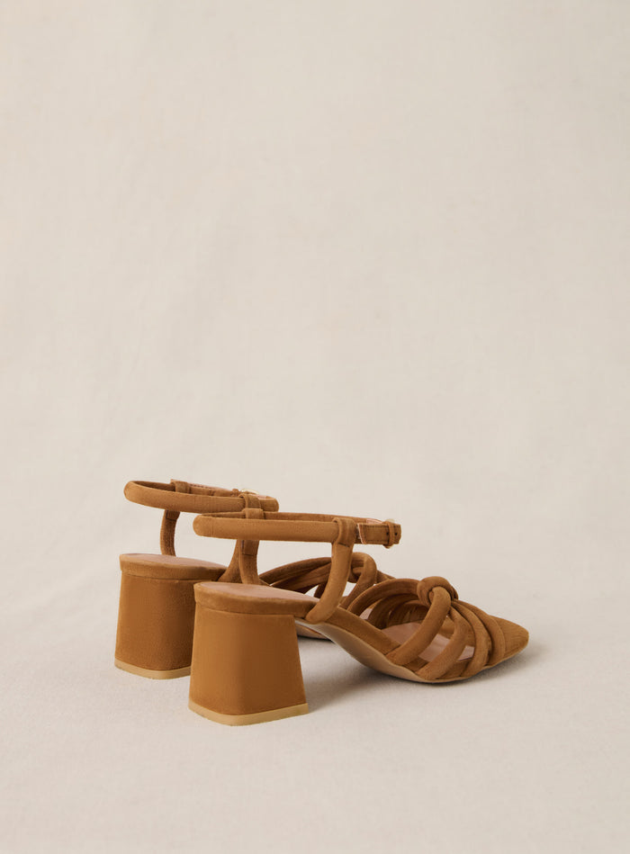 Petite Mendigote Cesar - Sandales à Talons En Cuir Suédé Marron