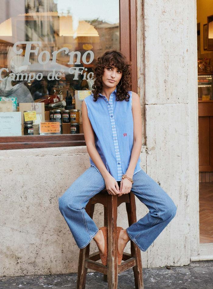 Petite Mendigote Coralie - Ballerines Cognac à Clous En Suède
