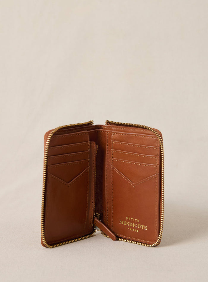 Petite Mendigote Edouard - Portefeuille En Cuir Camel