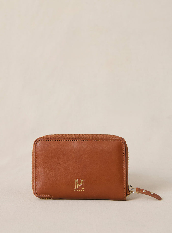 Petite Mendigote Edouard - Portefeuille En Cuir Camel