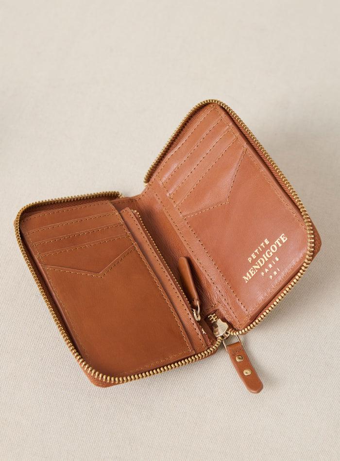 Petite Mendigote Edouard - Portefeuille En Cuir Camel