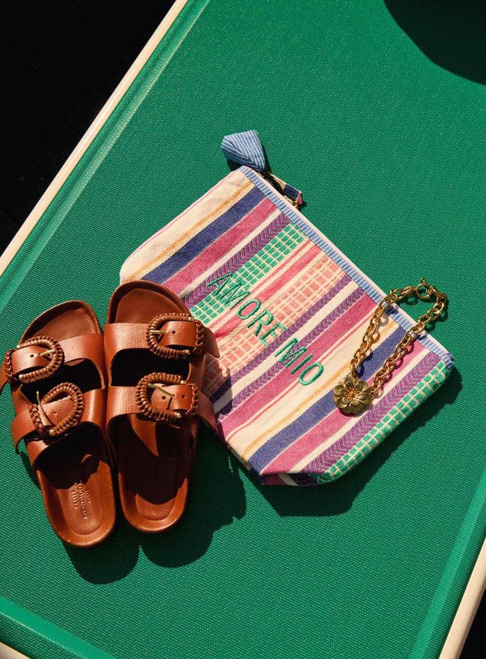 Petite Mendigote Eva - Grande Pochette En Coton Multicolore