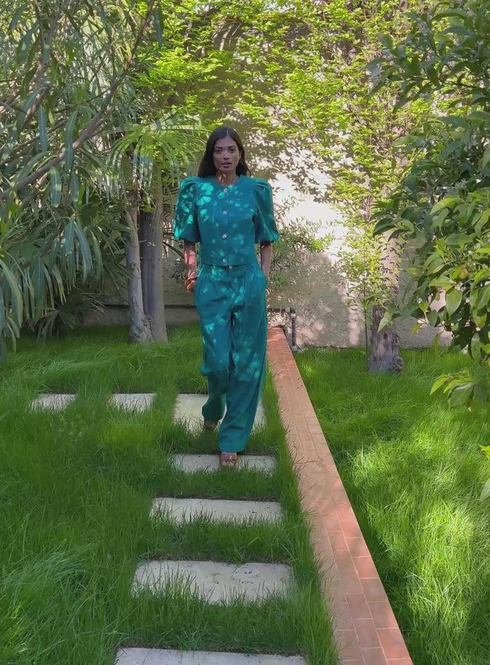 Petite Mendigote Ines - Veste D'ensemble Unie Courte - Bleu