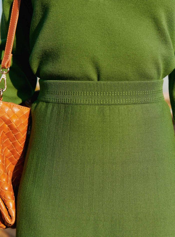 Petite Mendigote Jasmine - Jupe Longue En Maille Verte