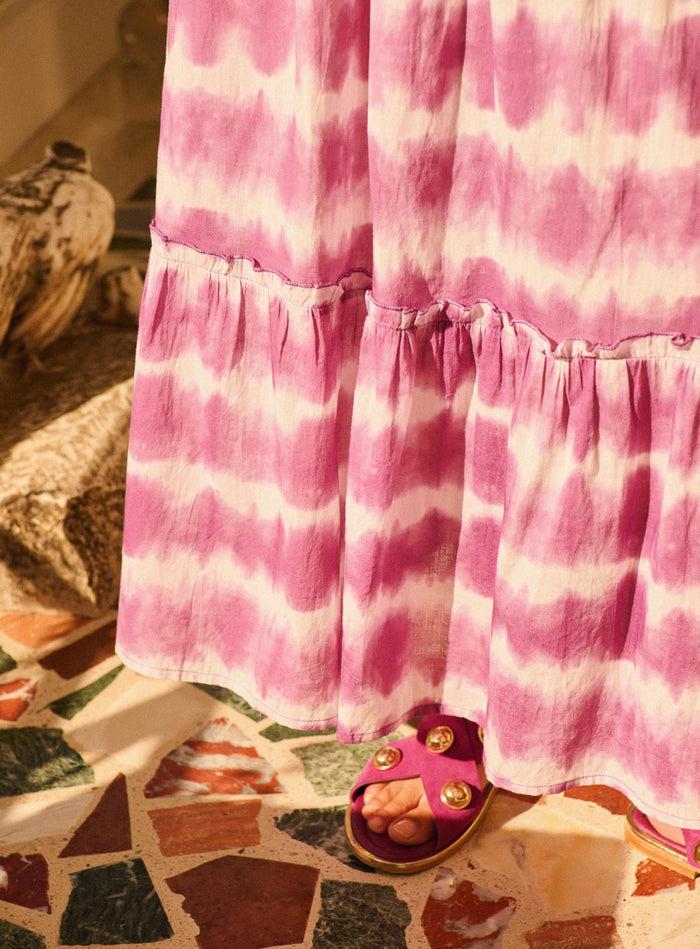 Petite Mendigote Joly - Jupe Longue Fluide - Tie And Dye Violet