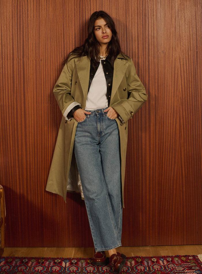 Petite Mendigote Ornella - Trench Coat Ceinturé Vert Olive