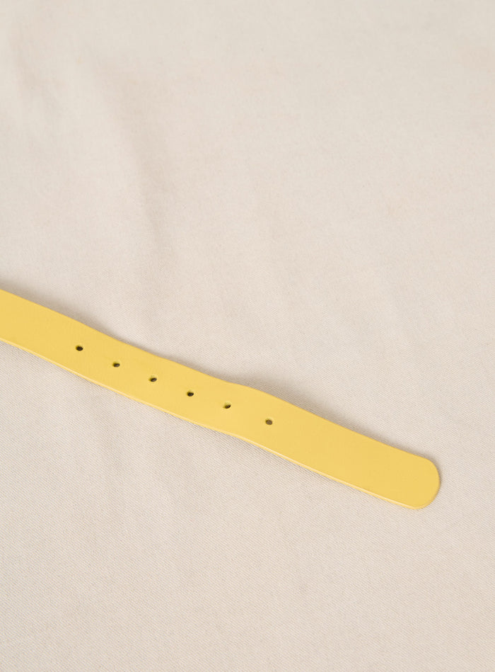 Petite Mendigote Adele - Ceinture Jaune En Cuir