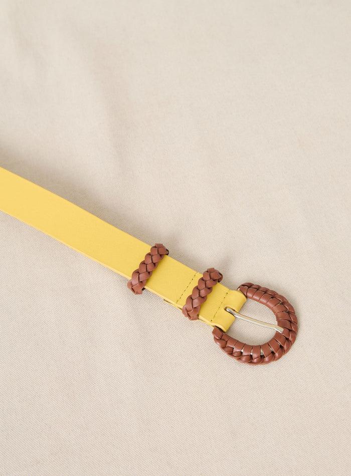 petite mendigote Adele - Ceinture jaune en cuir