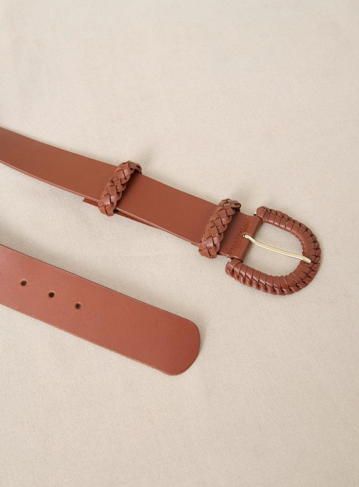 petite mendigote Adele - Ceinture marron en cuir