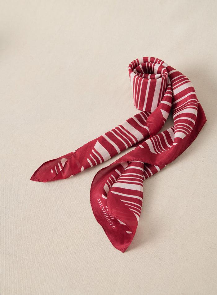 Petite Mendigote Anda - Foulard Rouge à Rayures