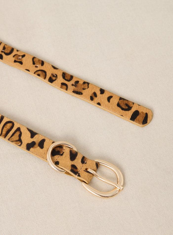 petite mendigote Astrid - Ceinture léopard en cuir