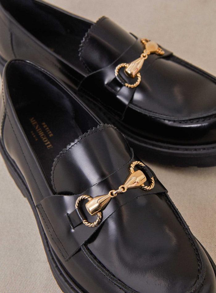 Petite Mendigote Come - Mocassins Noirs En Cuir