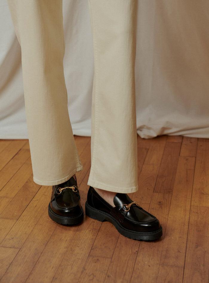 Petite Mendigote Come - Mocassins Noirs En Cuir