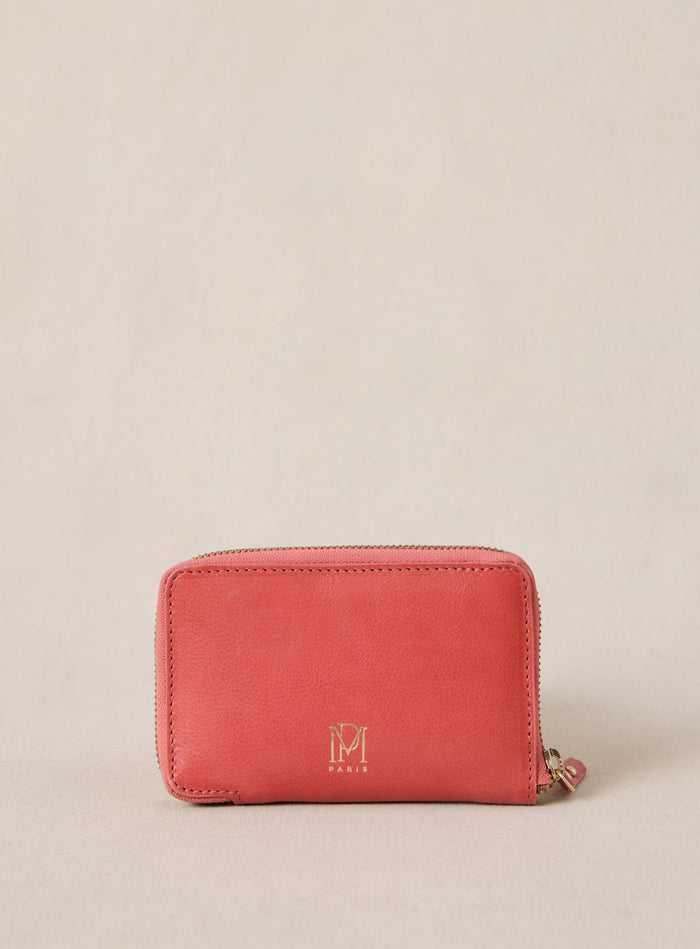 Petite Mendigote Edouard - Portefeuille En Cuir Rose