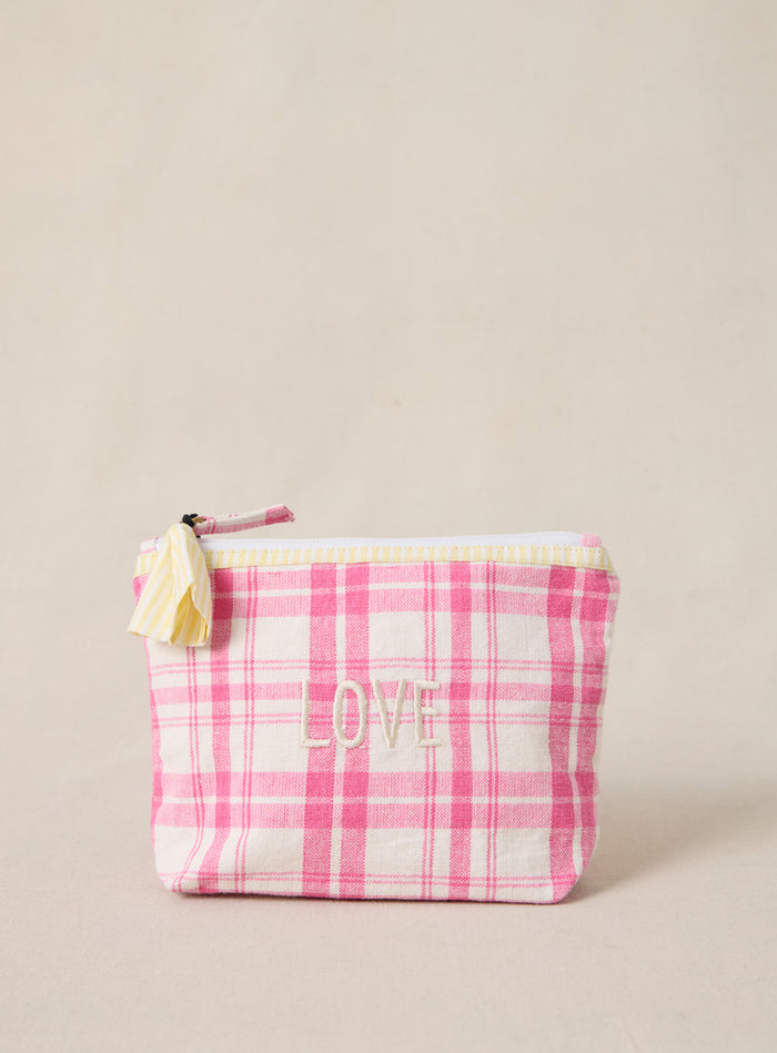 petite mendigote Eva - Pochette en coton rose