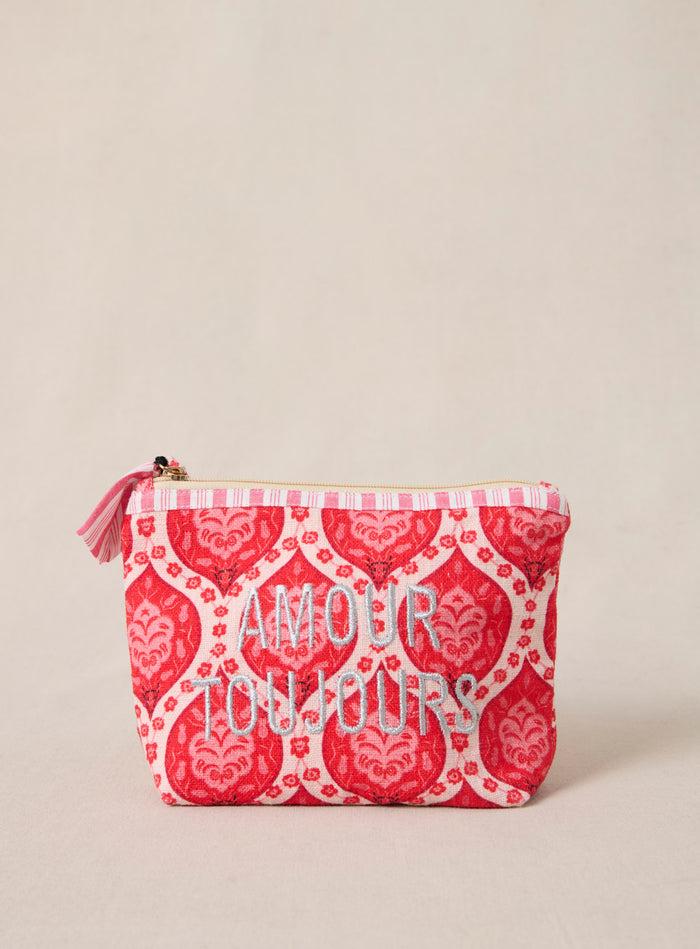petite mendigote Eva - Pochette en coton rouge