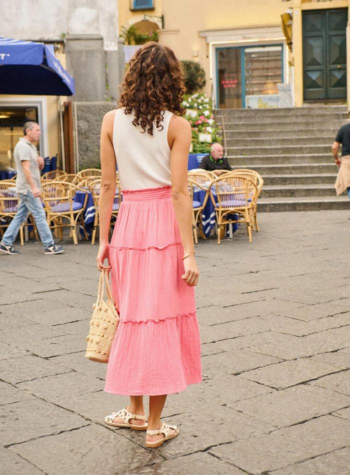 Petite Mendigote Joly - Jupe Longue Fluide - Rose