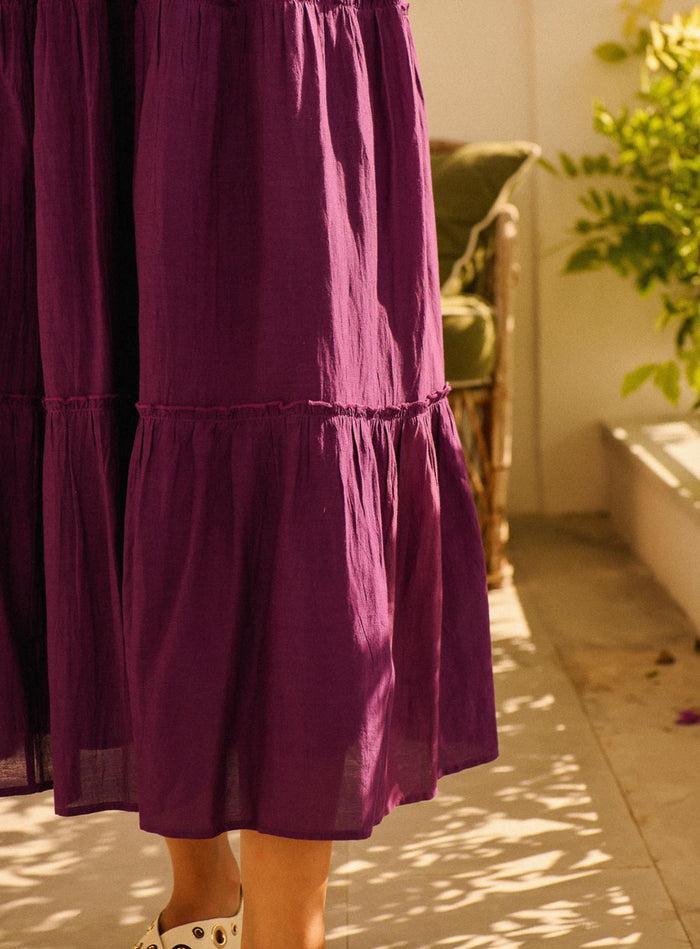 Petite Mendigote Joly - Jupe Longue Fluide - Violet