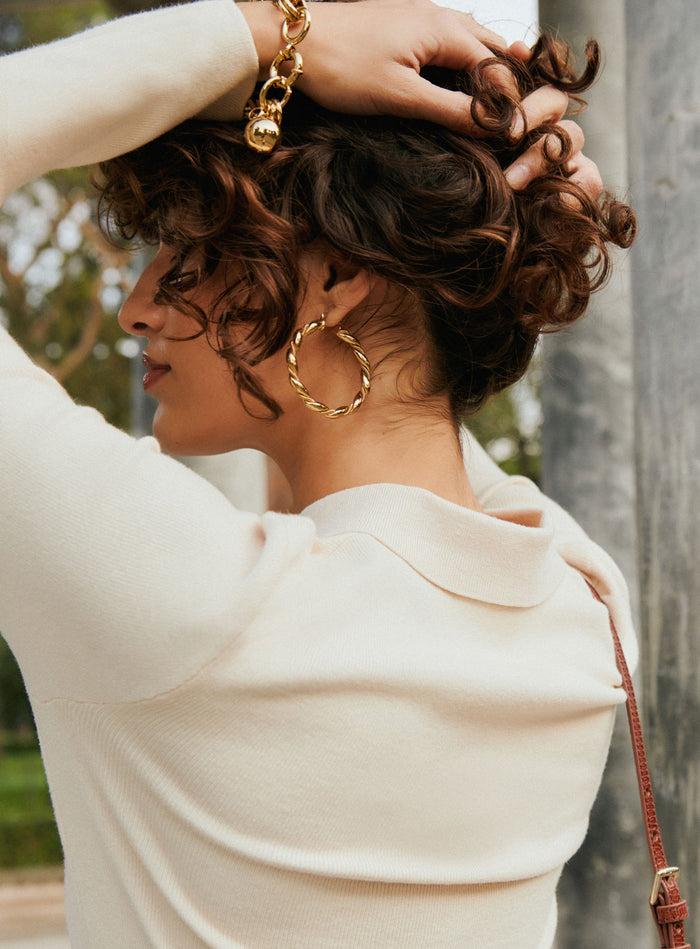 Petite Mendigote Mahi - Pull Polo En Maille écru