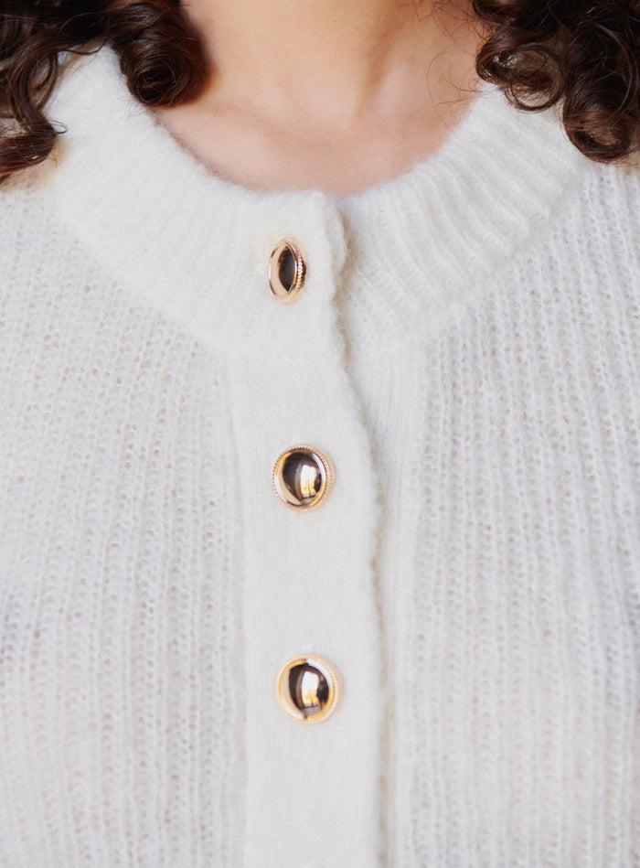 Petite Mendigote Mirabelle - Gilet En Maille écru