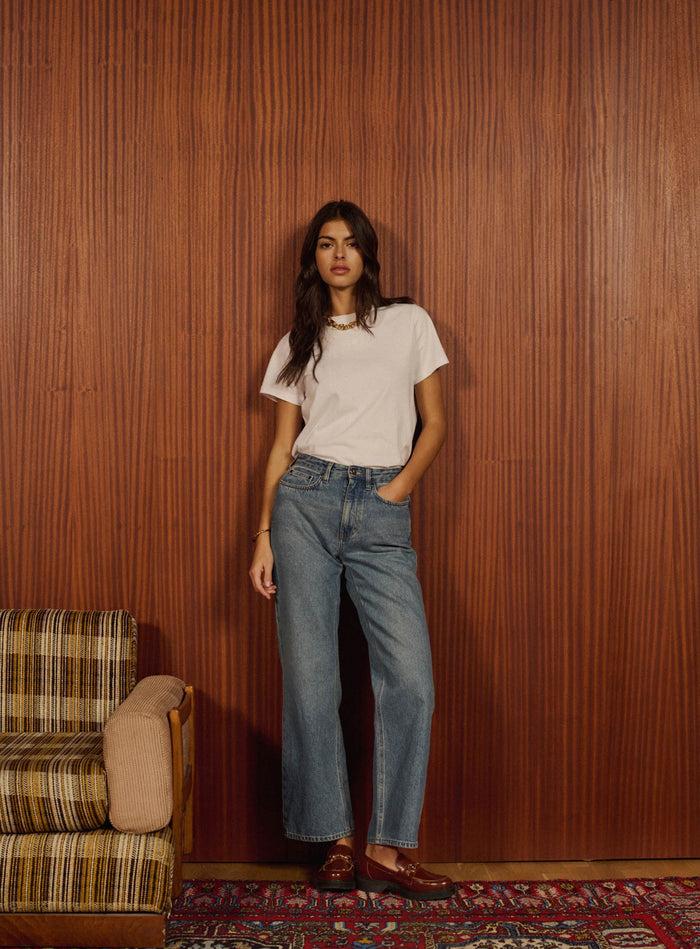 petite mendigote Perrine - Jean droit bleu