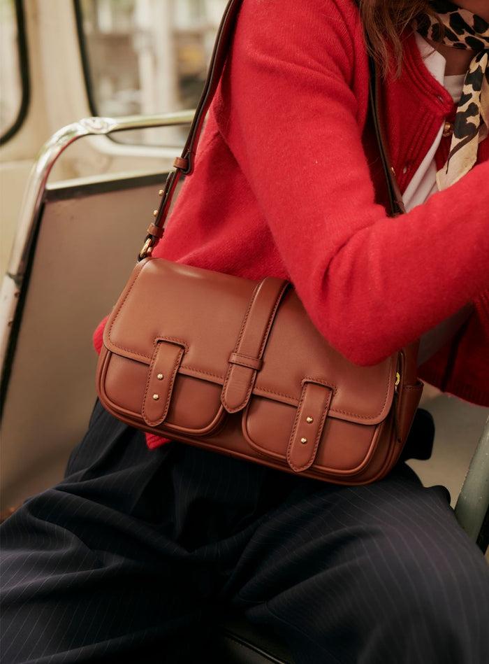 Petite Mendigote Steve - Sac Cargo Camel En Cuir