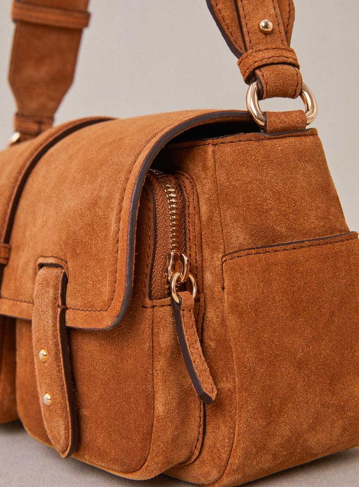 Petite Mendigote Steve - Sac Cargo Marron En Cuir