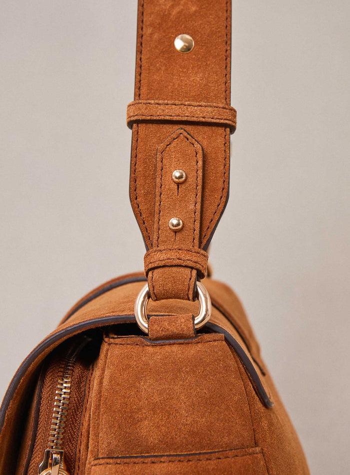 Petite Mendigote Steve - Sac Cargo Marron En Cuir